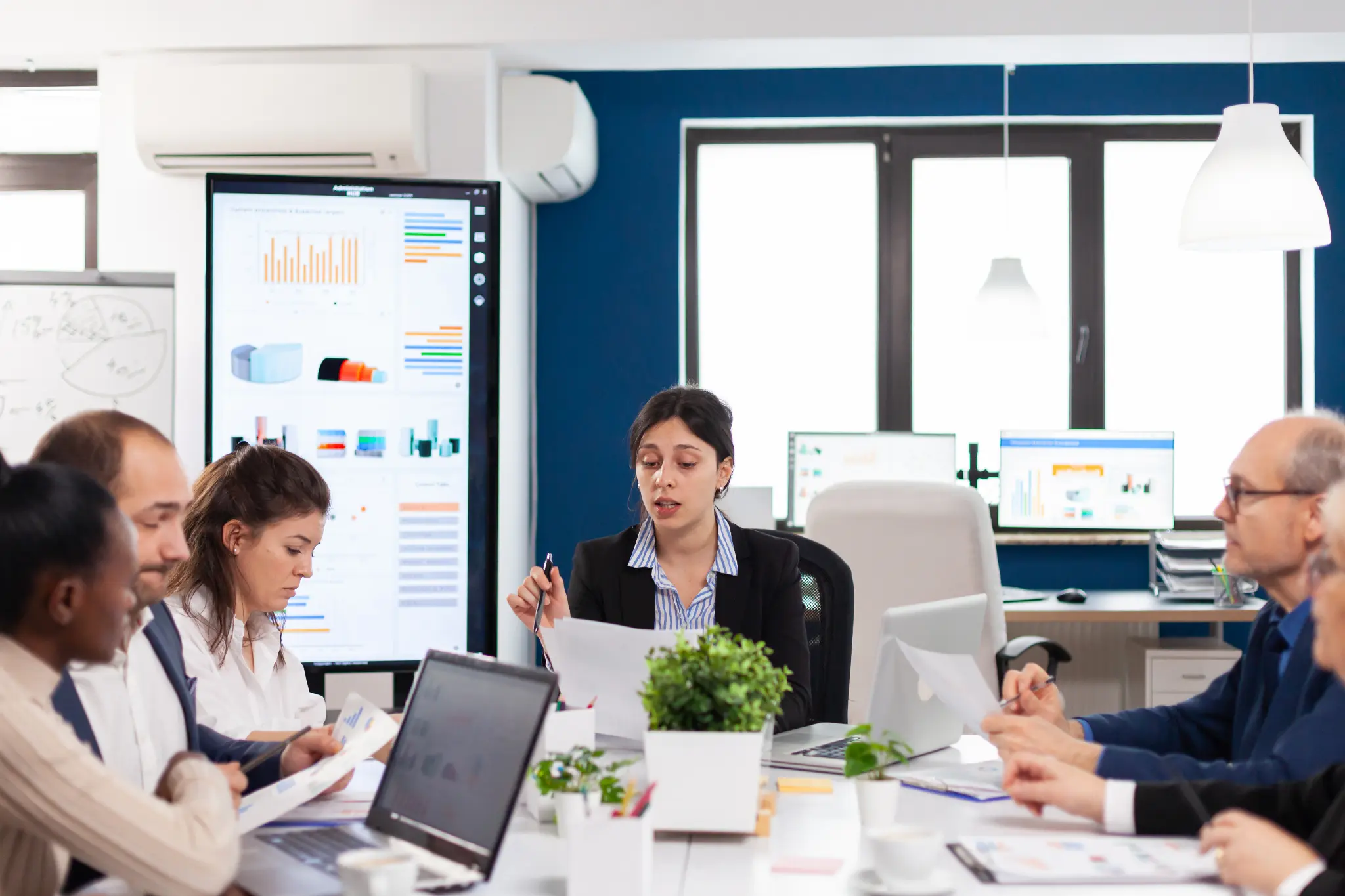 Operations strategy team reviewing healthcare nearshore staffing plans